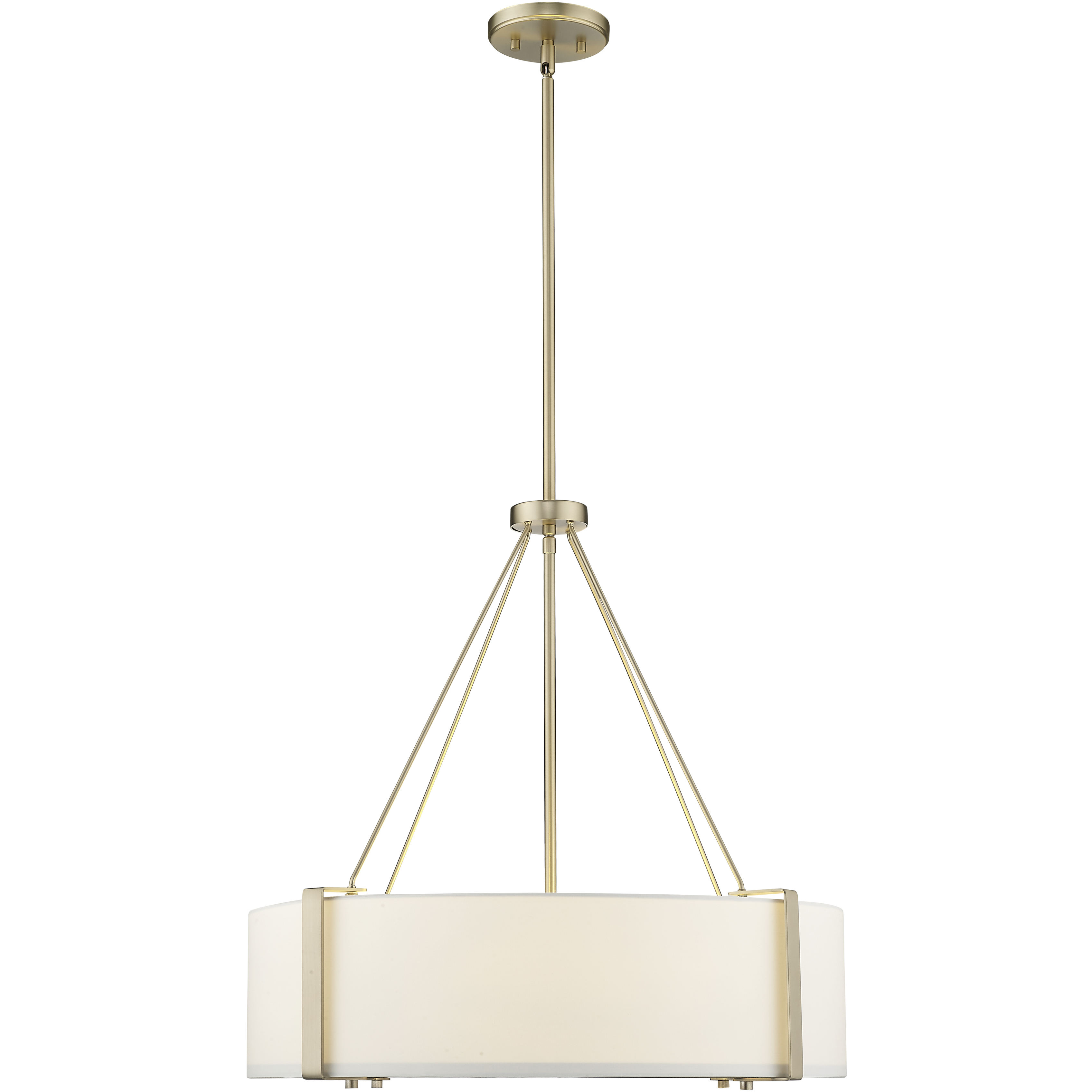 Telfar 3 Light 24 inch Modern Gold/White Pendant Ceiling Light